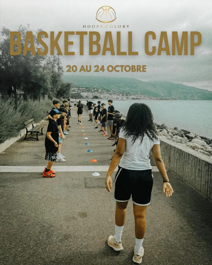 Affiche du stage du 20 au 24 octobre sur la promenade du bord de mer à Menton